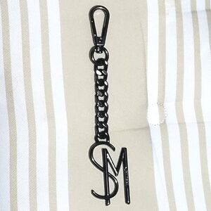 Steve Madden Metal Dark Silver Keychain/Bag Charm. 6"